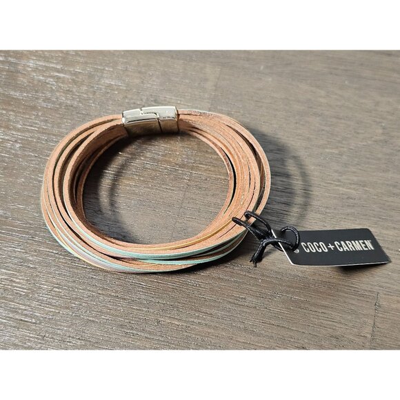 Coco + Carmen Boho Leather Wrap Multilayer Bracelet - Picture 1 of 2